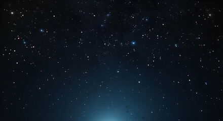 Naklejka premium Starry night sky with bright shining stars deep blue galaxy cosmic background.