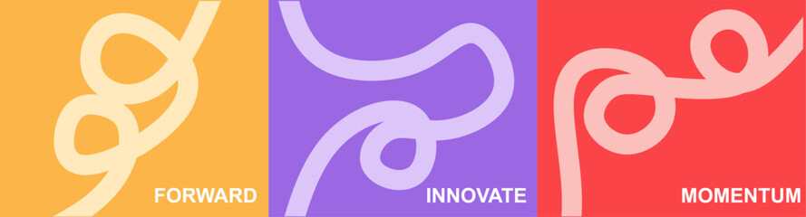 Vibrant abstract poster with flowing shapes in warm colors featuring colorful, fluid wavy lines for a dynamic, modern feel, motivational design typography for creative wall art © Jawa