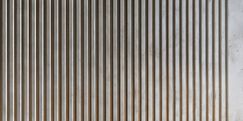 Obraz premium Wooden slats arranged in even lines on a wall surface in an indoor space during daylight