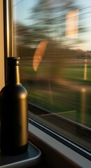 Bottle on Train Window - A Journey.