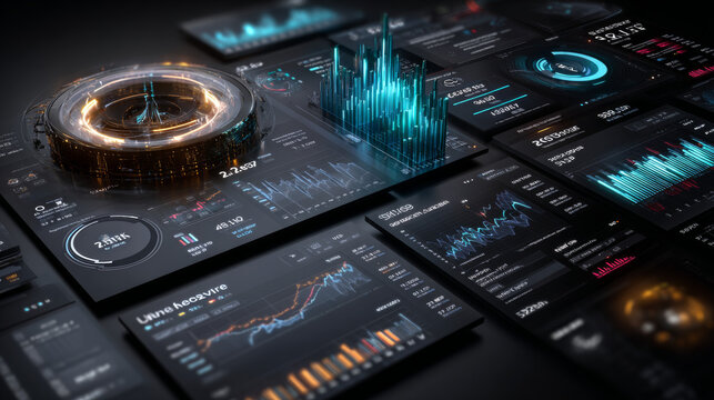 Data analytics, dashboard and business finance report. investment or website SEO screen concept. 3D Web Vector Illustrations. Modern flat design 3D concept, Data Analysis for website or mobile.