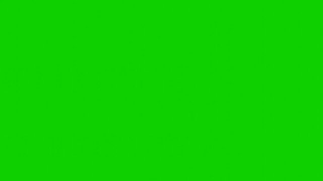 Gold coins exploding, 3d Gold coins explosion on green screen background. Coin rain with alpha channel. Gold Coin Spinning in the Air Overlay Animation. Business and currency Concept Falling 4K.