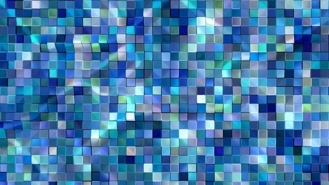 Vibrant blue mosaic tile pattern background