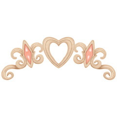 Elegant Tiara With Pink Gemstone © elsabenaa