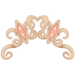 Elegant Tiara With Pink Gemstone © elsabenaa