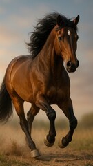 Obraz premium Majestic horse galloping freely.