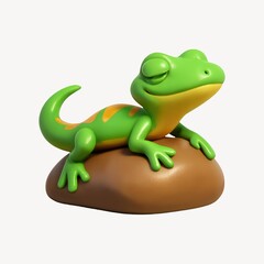 Fototapeta premium Colorful cartoon lizard illustration.