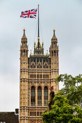 Obraz premium Big Ben with Houses of Parliament and Westminster bridge in London, England, United Kingdom