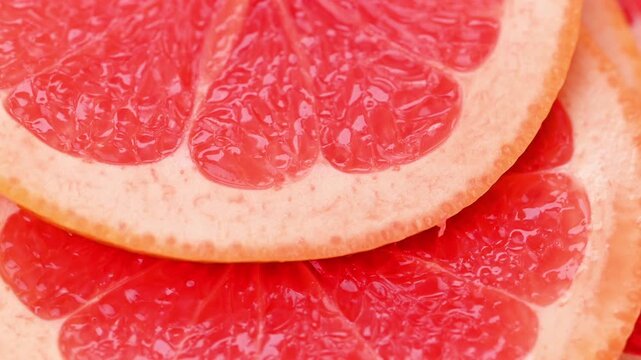 close-up grapefruit slices