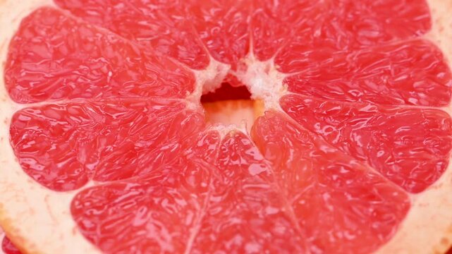close-up grapefruit slices