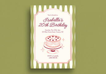 Retro Birthday Invitation