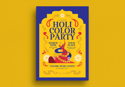 Holi Color Fest Flyer