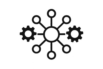 Obraz premium Centralized System Integration and Workflow Automation Icon