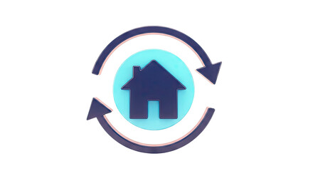 Fototapeta premium Home Recycling Icon