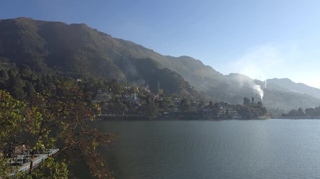 Sunlit Peaks of the Nainital