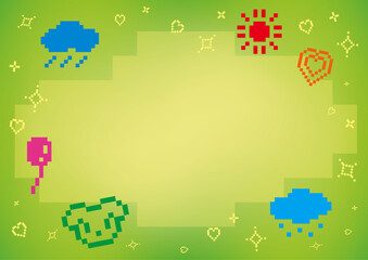 도트 배경일러스트