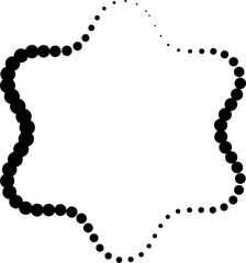 Star shape halftone dots set