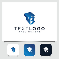 Modern Logo Template with 3D Letter B © mastinflowᵀᴹ
