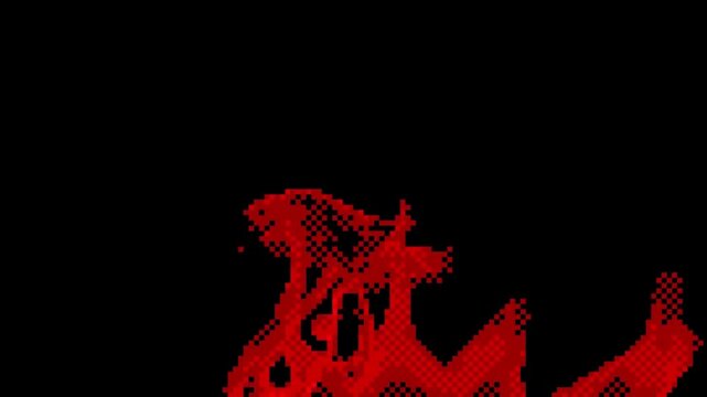 Pixel fire animation. Animated pixel art fire, retro pixel art fire animation, looped.