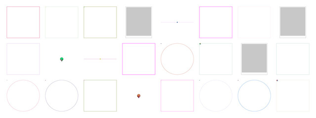 Digital graphic collection featuring an array of colorful geometric shapes and subtle abstract elements.