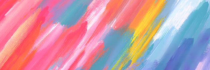 Vibrant abstract background with streaks of pink, blue, yellow, and purple hues in a watercolor texture