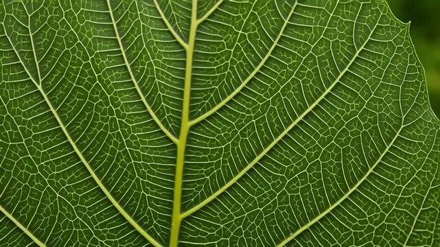 Close-up of green leaf texture and veins.