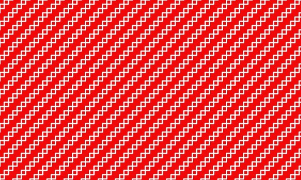 Traditional Japanese Red and White Sayagata Pattern Diagonal Seamless Background Vector