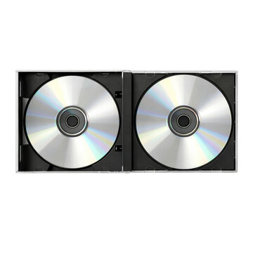 Open CD Box with Two Discs Inside