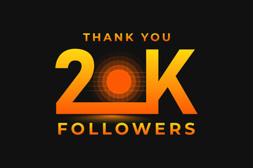 Thank you card for 20k followers or friends