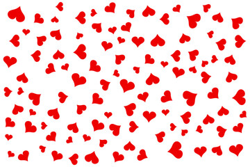seamless pattern with red hearts