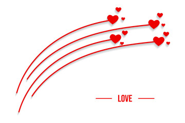 abstract background with red arrow