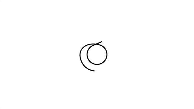 Technology Loader Loading Animation in Gear Monoline, One Continuous Line Art Animated for UIUX System Setting Loader