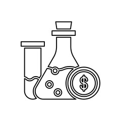 Dollar chemistry icon