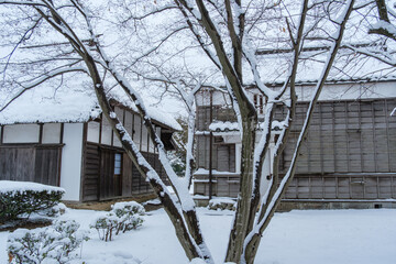 古民家の雪景色