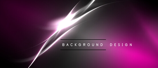 Obraz premium Abstract pink, purple gradients. Bright light streaks create dynamic visual effect. Text reads background design. Modern, sleek presentation.