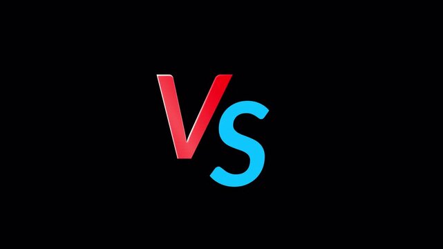 VS versus neon animation versus vs bars neon on black background,  VS versus bars neon animation, neon versus for sports and fight competition, game animation in 4k.