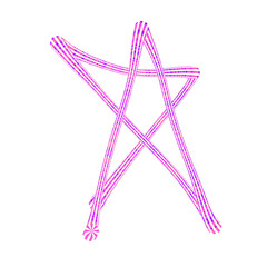 Purple Hand Drawn Star Doodle Vector Graphic Element