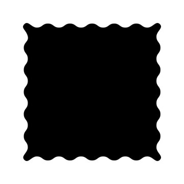 Zig zag wavy edge square shape