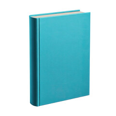 Vibrant Turquoise Book Mockup for Showcasing Ideas PNG on Transparent Background