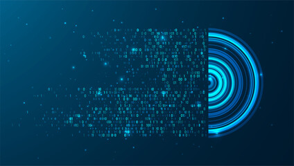 Abstract infographics visualization. Big data code representation. Futuristic network or business analytics. Graphic concept for your design.