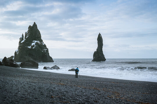Ocean Spheres Off The Coast Of Vik Iceland