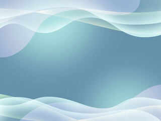 透明感のあるウェーブの水色の抽象的な背景素材