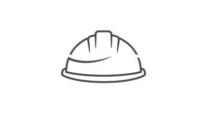 Fototapeta premium Hard Hat Icon: Safety Helmet, Construction, Protection, Workwear, Safety Gear, Industrial Equipment