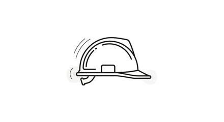 Fototapeta premium Hard Hat Icon, Safety Helmet, Construction Worker Gear, Protective Headwear