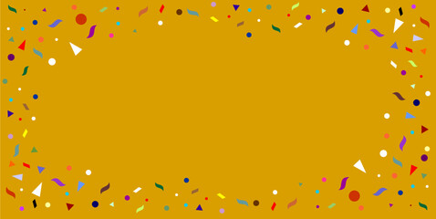 Blank or no text yellow background with confetti © Yudi Angga Kristanu
