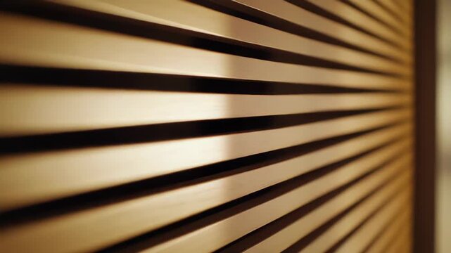 Wooden slats forming a geometric pattern, featuring strong lines and contrasting light and shadow, creating a modern and architectural background texture for interior design