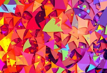 Dynamic interplay of colorful, abstract vector shapes creating a vibrant, textured background,  art,  vibrant background