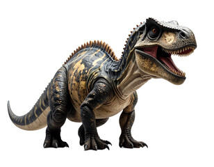 Obraz premium Young tyrannosaurus rex toy figure with textured skin and open mouth
