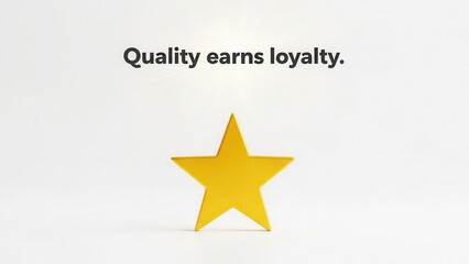 Obraz premium Gold Star Symbolizes Quality and Loyalty