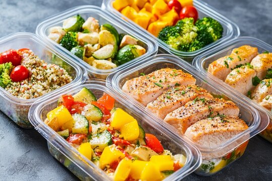 Meal prep containers for weight loss with portion control and healthy food options for the weekend